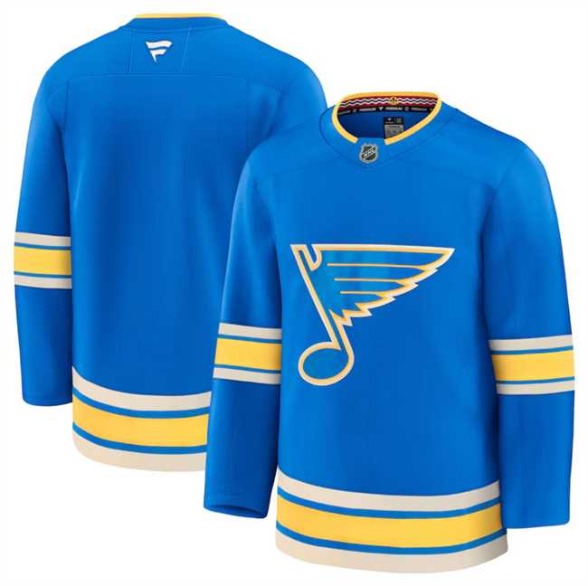 Mens St. Louis Blues Blank Blue 2024-25 Alternate Stitched Hockey Jersey Dzhi